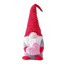 발렌타인 데이 장식 발렌타인 데이 선물 산타 인형 발렌타인 데이 수제 장식 인형 사랑 또는 기프트 카드 발렌타인 선물 그녀를위한 발렌타인 선물 ( (Red-large), Red-large