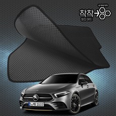 벤츠 A클래스 4세대 벌집매트 세단 해치백 (A220 AMG A43 A45) 고무매트 바닥 발판 깔판, 뉴A클래스 [4세대 세단] (2019.9~), [*엠보싱벌집매트]1열+2열(앞좌석+뒷좌석)