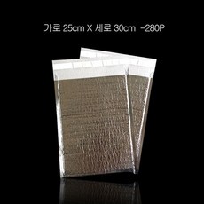 실속형 접착 보냉봉투 25X30cm 280P 은박팩 포장 발포지 보온팩 업소, 1개