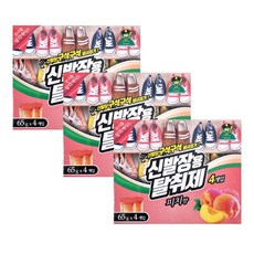산도깨비 신발장용 탈취제 피치향 65g 4입 X 3개, 12개