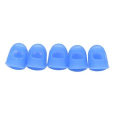 다기능 실리콘 심블 구멍 뚫린 보호 손가락 슬리브 DIY 공예 재봉 액세서리 5 개/로트, 5개, 02 navy blue
