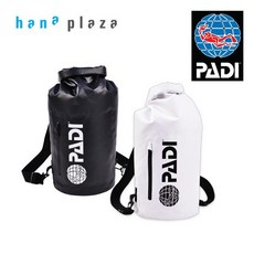 [패디] PADI 스쿠버다이빙 가방 드라이백 방수백 20L, 색상:블랙