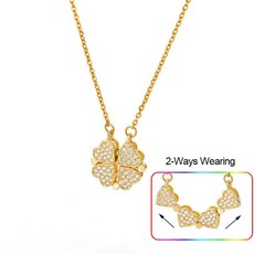 네잎클로버귀걸이목걸이세트14k