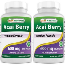 베스트 내츄럴스 아사이베리 600mg, 60정, 2개