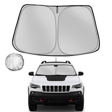 Fonowka Windshield Sun Shade for 2014-2024 Jeep Cherokee (Not for Jeep Grand Cherokee) Foldable Sun, Fonowka Windshield Sun Shade f, 1개