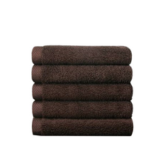 송월타월 고리 핸드타올 40g, 갈색, 5개