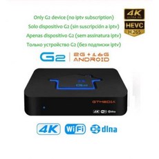 [해외] 기존 GTMEDIA G2 TV 박스 서버 4K HDR 안드로이드 7.1 울트라 HD 2G 16G 와이파이 구글 캐스트 넷플릭스 셋톱 박스 미디어 플레이어, GTmedia G2(no iptv), Eu 플러그
