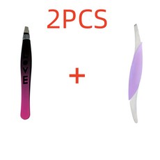 스테인리스 스틸 눈썹 트위저 부드러운 그립 정밀한 얼굴 털 내생 제모 2, 빨간