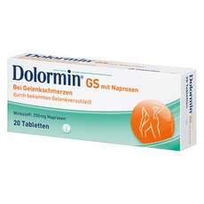 DOLORMIN [독일내수정품] 돌로민 GS 나프록센 함유 정제 20정, 1개