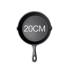 무쇠주물 스테이크 생선 후라이팬 20 26cm, 20cm 무코팅