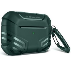 명품 에어팟프로케이스 뱅가드아머 군용시리즈 LED MOBOSI Midnight Green, Airpods Pro