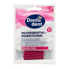 돈토덴트 Dontodent 치간 브러시 핑크 0.35mm ISO 0 32개, 1개, 1개입 - denoncdp