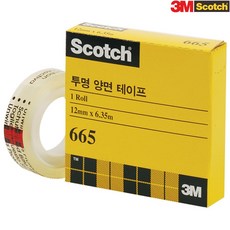 [3M] 스카치 투명 양면테이프 리필 665 (12.7mm x 6.35M), 1개