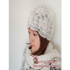 코바늘손뜨개모자