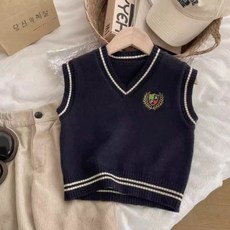 아르베 아동용 모어 프레피 니트조끼, 아이보리