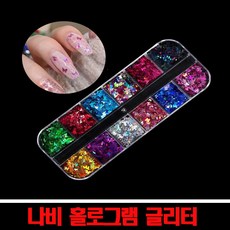 네일아트글리터 나비홀로그램12종글리터세트 네일글리터, 1개, 나비홀로그램12종글리터