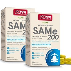 자로우 SAMe 샘이 200mg Jarrow Formulas, 60정, 2개