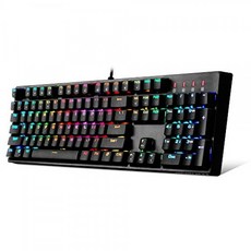 1STPLAYER DK5.0 RGB 게임 기계식 USB 유선 키보드 선형 및 저소음 스위치 인체 공학적 디자인 및 빠른 작동 104 PC R, 단일상품, 단일상품