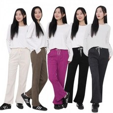 KOT 여성 골덴 부츠컷 밴딩 팬츠 스트링 세미부츠 코듀로이 세미부츠 겨울 가을 바지 9부