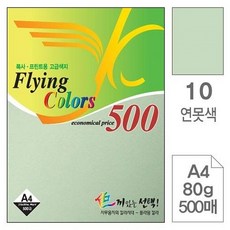 삼원)NEW플라잉칼라A4(10.연못색/80g/500매) 플라잉칼라(A4 500매), 본상품선택