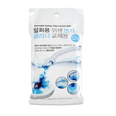 일회용 위생 변기 클리너 교체용(12개), 기본