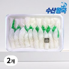 수산왕국 초밥용 구운 솔방울 한치 슬라이스 6G, 2개
