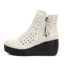 럭키캣소가죽밴딩통굽슈즈