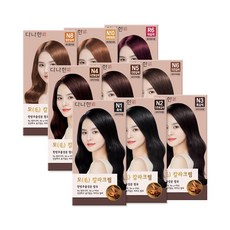 다나한 모 칼라크림 염색약 6종 대용량 200g, N2 진한흑갈색, 1개