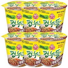 오뚜기 가볍게 컵누들 매콤찜닭맛 45.5g 컵라면, 6개