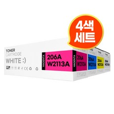 HP 206A W2110A 재생 토너 Color Laserjet PRO MFP M255nw M255dw M282nw M283fdn M283fdw호환, 1개, W2110A 4색