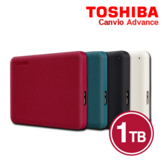 도시바 칸비오 외장하드 어드밴스 2세대 + 파우치 세트 DTCA40, 1TB, RED (카민 레드)