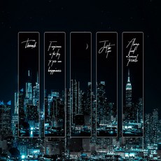와비온 반투명 PVC 책갈피, 별과 달, 1세트