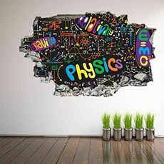 Removable Wall Sticker/Mural Math Physics Science Formula 3D Wall Art Sticker Mural Decal School De, 1개