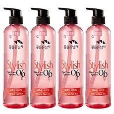 꽃을든남자 헤어스타일링 헤어케어시스템 내추럴 헤어젤 400ml 4개