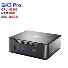 한손컴 미니 PC 게임용 컴퓨터 인텔 알더 레이크 N100 셀러론 N5105 N5095 8GB 16GB 1TB NVMe 윈도우 11 프로 4K HD VGA GK3V 477909, EU, N5105 8GB 256GB