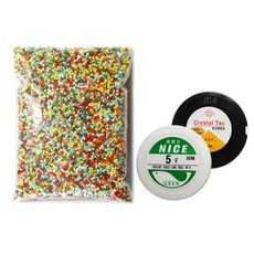 믹스 시드비즈 9종 비즈공예재료 세트 대용량 500g 혼합 마스크 스트랩 목걸이 반지 팔찌 만들기, 오파크믹스 2mm