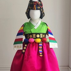 도담도담 국사 전통색동 초록 여아 유아 아기 돌 한복 백일-10호