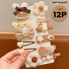 몽실이 큐티 헤어핀 12p세트 실이 큐티 헤어핀 12p세트