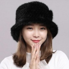 BET697094 추천 방한 모자 밍크 니트 여성 모피 퍼 1플라워 파는곳