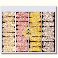 국내산 찹쌀 백년초 단호박 복분자 전통한과 혼합유과 명절 선물세트, 600g, 1개