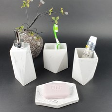 +겔마 대리석문양 스톤파우더 욕실디스펜서 4종세트 *ADOF* 34 + fgh