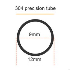 스텐배관 304 스테인리스 스틸 정밀 파이프 외경 12mm 벽 두께 13mm 내경 8mm 위생 튜브, [02] 스텐배관 12x1.5mm, [01] 200mm, 1개 - 스텐파이프