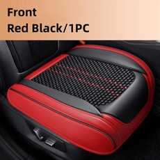 통기성 가죽 카시트 보호대 커버 운전석 미끄럼 방지 쿠션 사이즈, 1개, 2.A-Red Black 1PC