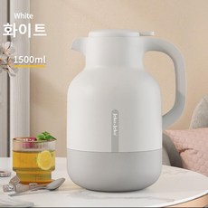 보온 보냉 주전자 2L 원터치 보온병 48시간 장시간 보온, 1.5L, 화이트