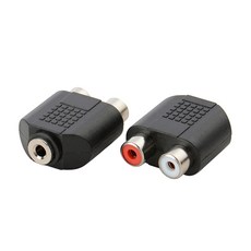 오디오 잭 여성에서 2 RCA 남성 3.5mm 오디오 커넥터 어댑터 2pcs