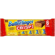 Buttterfinger 6 조각 크리스피 막대 사탕 버터 핑거 4.02 온스, 선택, 상세설명참조