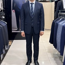 바쏘옴므 FW 4계절 만능 슬림핏 네이비 스판 클레식수트 X3JT01