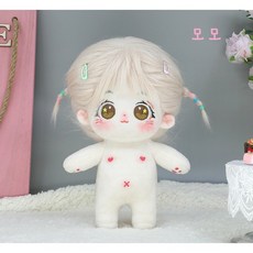  모카돌 20cm솜인형 모모 카카 무속성 인형 아이돌인형, 핑크 모모 