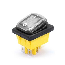 LED 장착 자동 보트 해양 토글 로커 스위치 온 오프 30A 250V 헤비 듀티 4 핀 DPST IP67 밀폐 방수 T85 12V 220V 30x22, WHITE, 1개