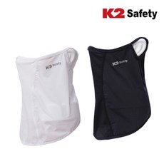 K2 Safety 하이크 넥 스카프 얼굴 햇빛가리개 자외선차단 귀걸이형, 화이트, 1개
